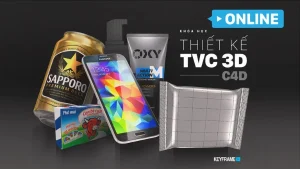 Khoá Học Thiết Kế TVC 3D C4D Online Cùng Keyframe